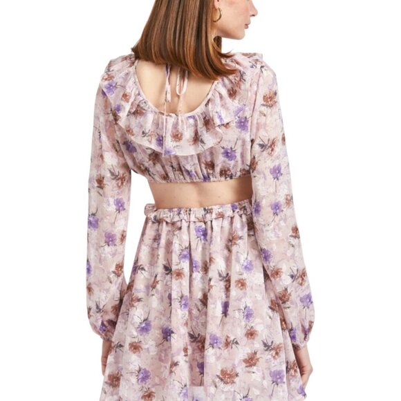 En Saison NWT Brenna Floral Cut Out Mini Dress Sz L - Picture 4 of 15